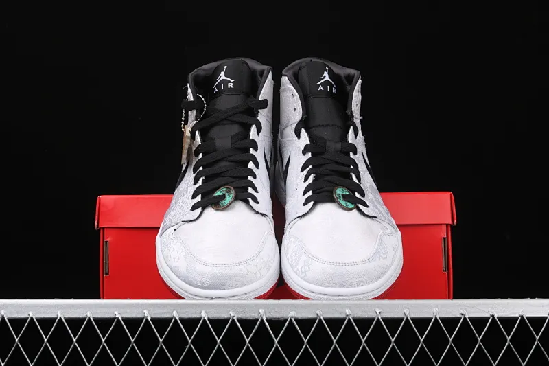 All categories Air Jordan Jordan series basketball shoes Air Jordan 1 Mid pure original version CLOT x Air Jordan 1 Mid "Fearless" AJ1 Joe 1 mid-top white silk CU2804-100